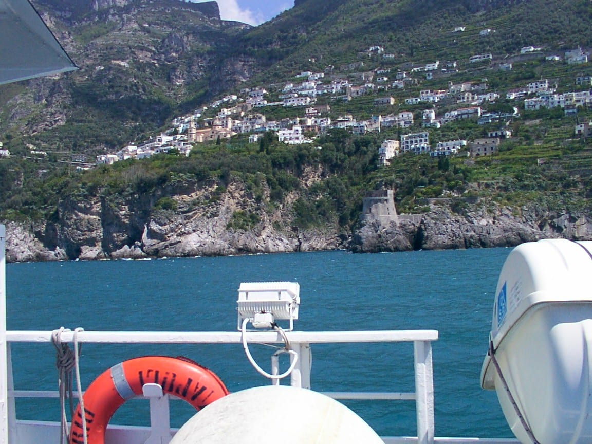Amalfi Coast cliffs and Tyrrhenian shoreline